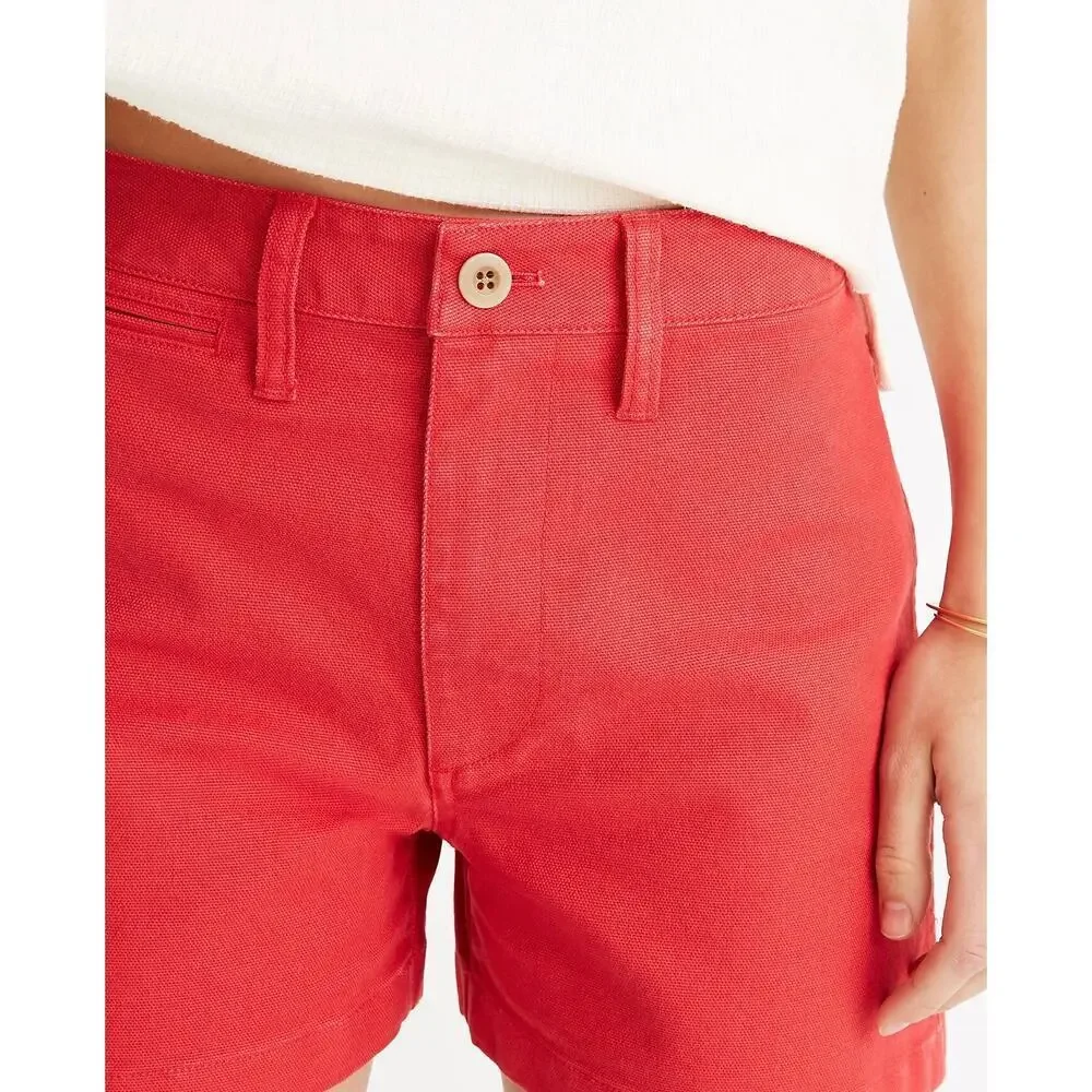 Madewell Women's High Waist Shorts - Red